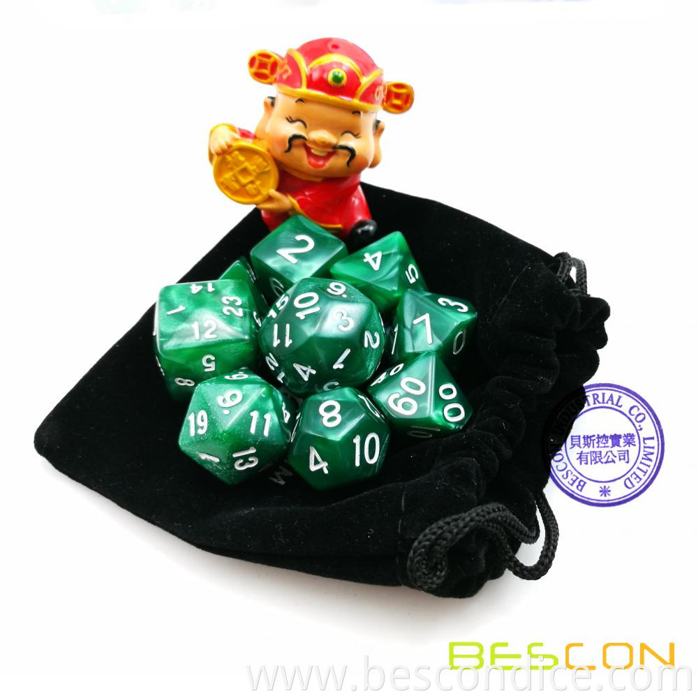 Marble Polyhedral Dice Set 4